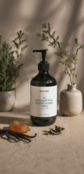 Hand and Body Wash, Patchouli and Amber Vanilla by Willow in a sleek bottle, designed to gently cleanse and leave skin feeling soft and refreshed.